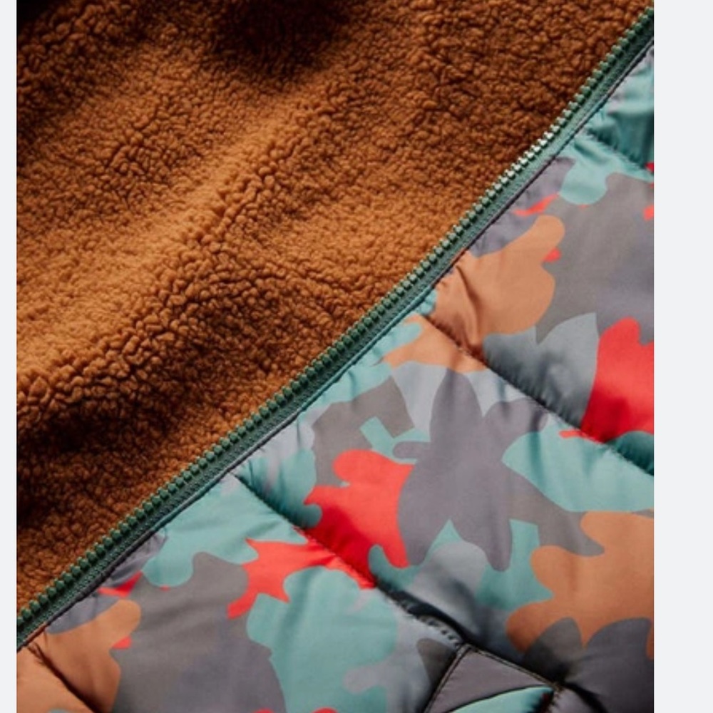 NWOT! Mini Boden camo leaf reversible jacket coat kid - Picture 8 of 8